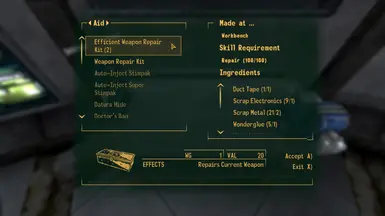 fallout nv weapon repair kit