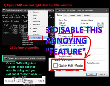 Disable the quick edit mode feature