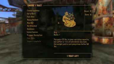 fallout nv more traits