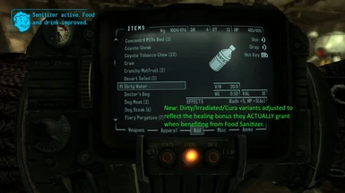 2.2: Fixed Unpurified water variants showing incorrect healing amount in Pip-Boy