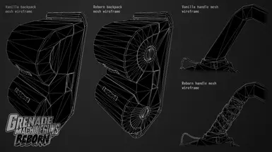 The backpack got a lot of sweet extra detail, and the handle now features a proper grip section.