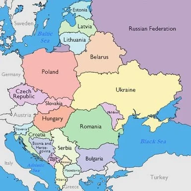 Poland Bulgaria and Romania Flags Background for Pip-boy