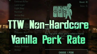 TTW Non-Hardcore Vanilla Perk Rate