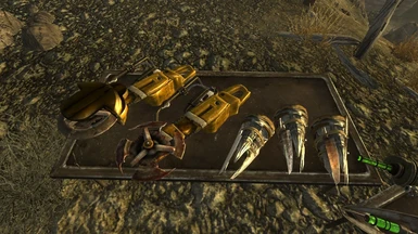 Melee (Left to Right): Concrete Cutter (Normal, Unique), Cosmic Knife Gauntlet (Clean, Normal, Superheated)