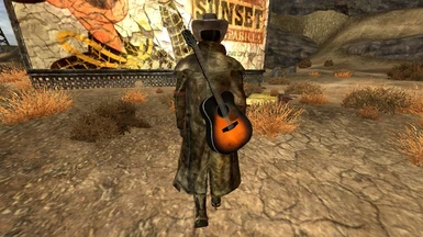 Lonesome Drifter & His Now Wieldable Guitar