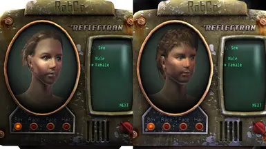 I started the gameplay using the first female preset appearance (left), but then apparently DUST changed it after some gameplay (right)