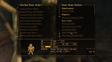 Only the toughest in the wasteland wear these sets.