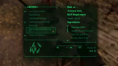 Crafting Recipe For The Ammo
