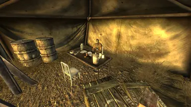 Gray's Tent Interior - Before