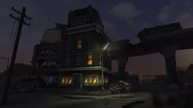 (1.5) Battered Building + Bank w/Timed Lighting