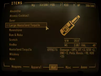 Large Wasteland Tequila Whiskey Rose Bonus