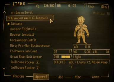Armored Vault 13 Jumpsuit Example