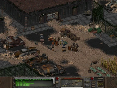 example, fallout 2 looked much more cluttered, dirty, and dingy