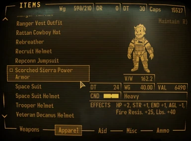 Scorched Sierra Power Armor Example