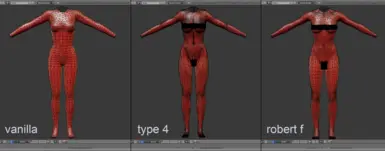 Body meshes comprasions