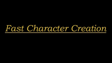 Fast Character creation