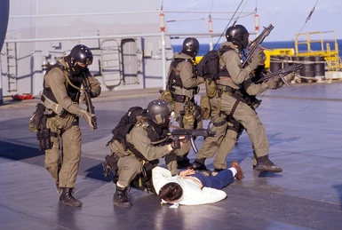 Navy SEALS during VBSS training