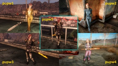 Weapon Pose Reference Card 01 (from pupw1 to pupw5)