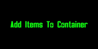 Add Items To Container - ESPless