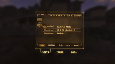 Alternate Holographic Panel - No PipBoy in Power Armor