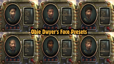 Character Preset Menu - Obie Dwyer Collection