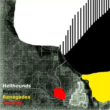 Map of the new Raider Gangs Territory
