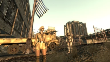 Miss 101, our great wasteland scout, come visit Fort Independence to make deals with Outcast