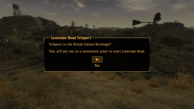 Lonesome Road optional teleport