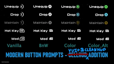Modern Button Prompts - VUIplus and Clean Vanilla Hud Addition