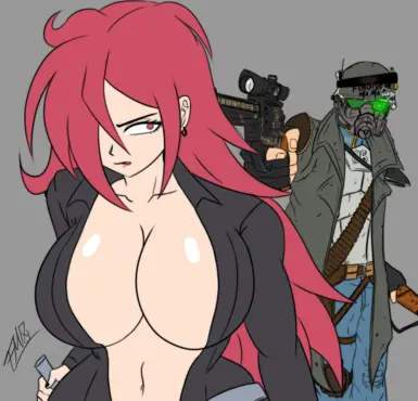 Redhead is Rosalind from the original comic series made by @DarwaArts, Charlotte