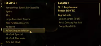 Melt Legion Money into Gold Bars