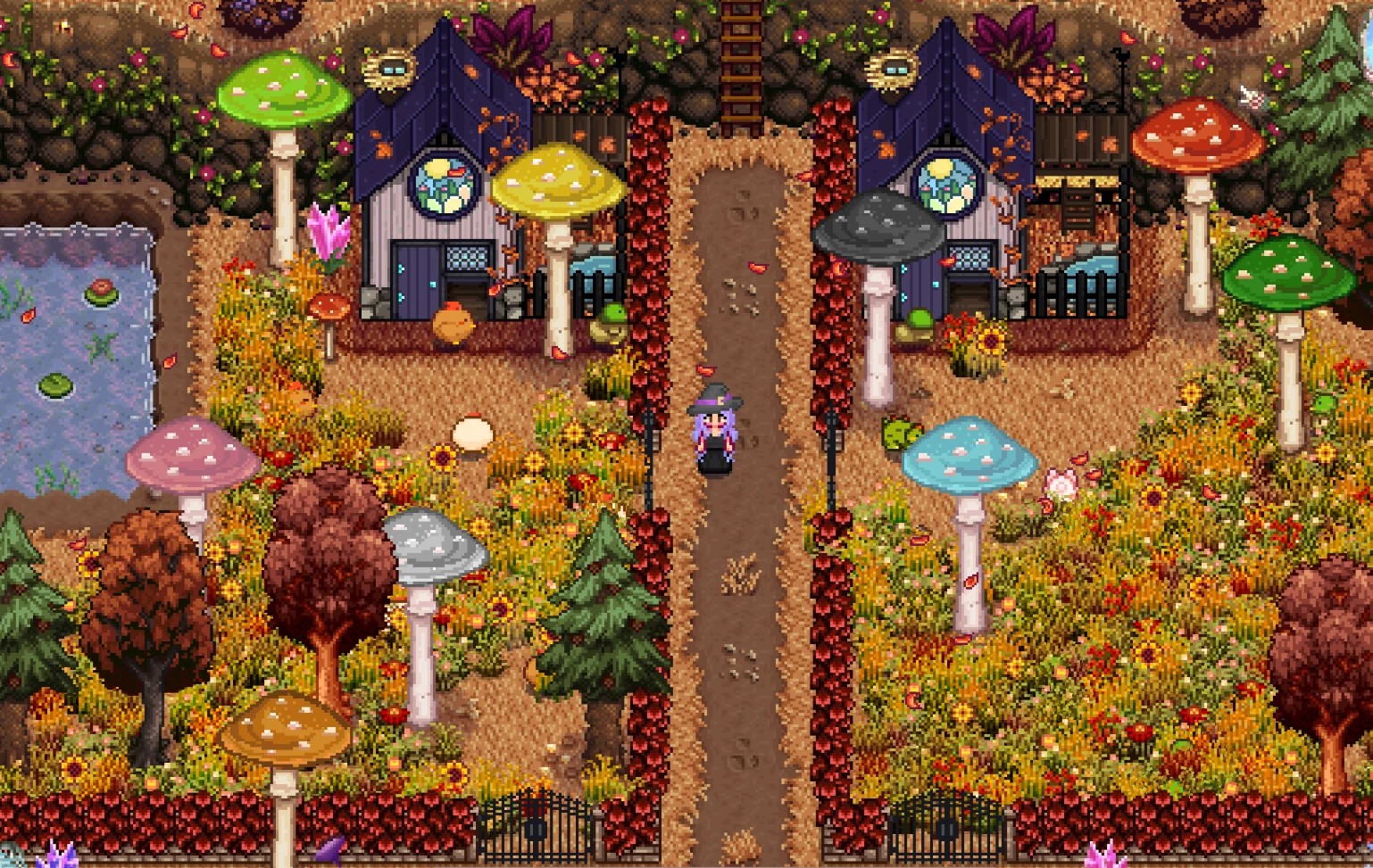 Rainbow fairy mushroom trees for alternative textures at stardew valley