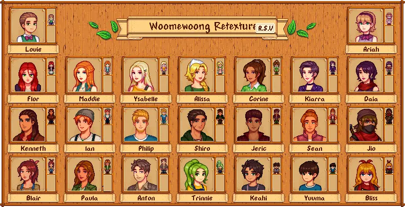 Woomewoong's npc portraits for RSV(marriage candidate child) at Stardew ...