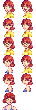 Alternate Portrait for Penny (Freckles and Glasses) at Stardew Valley ...