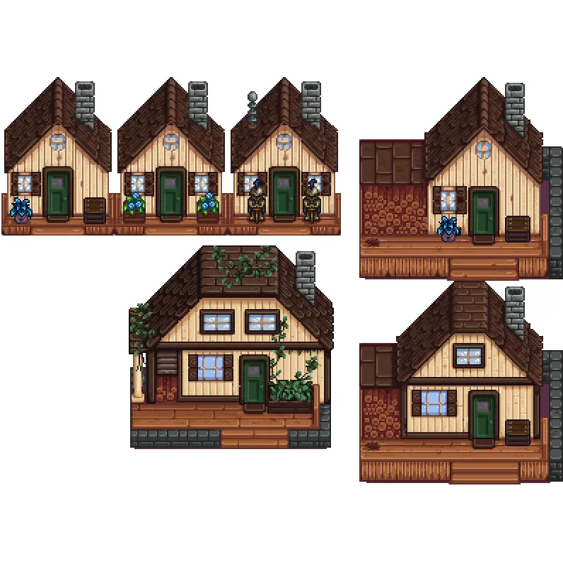 Natural Tone House and Multiplayer Cabins at Stardew Valley Nexus ...