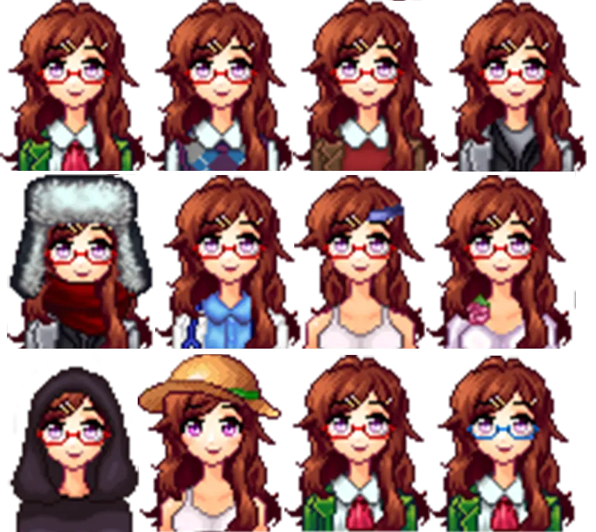 Seasonal Female Harvey Portraits At Stardew Valley Nexus Mods And Community