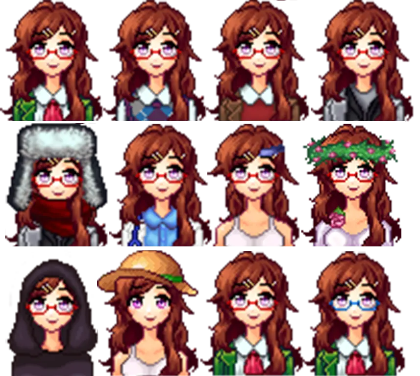 Seasonal Female Harvey Portraits And Sprites At Stardew Valley Nexus Mods And Community