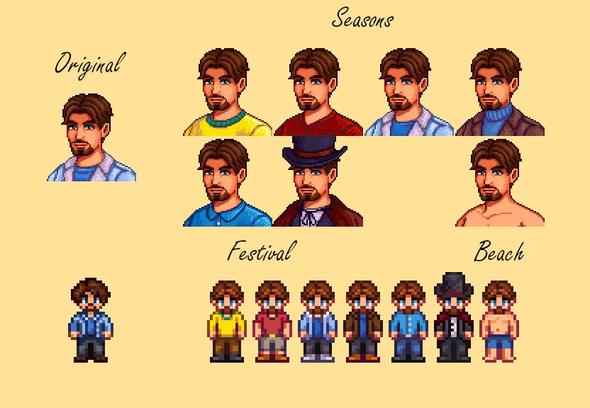 Seasonal Cute Characters for East Scarp at Stardew Valley Nexus - Mods ...