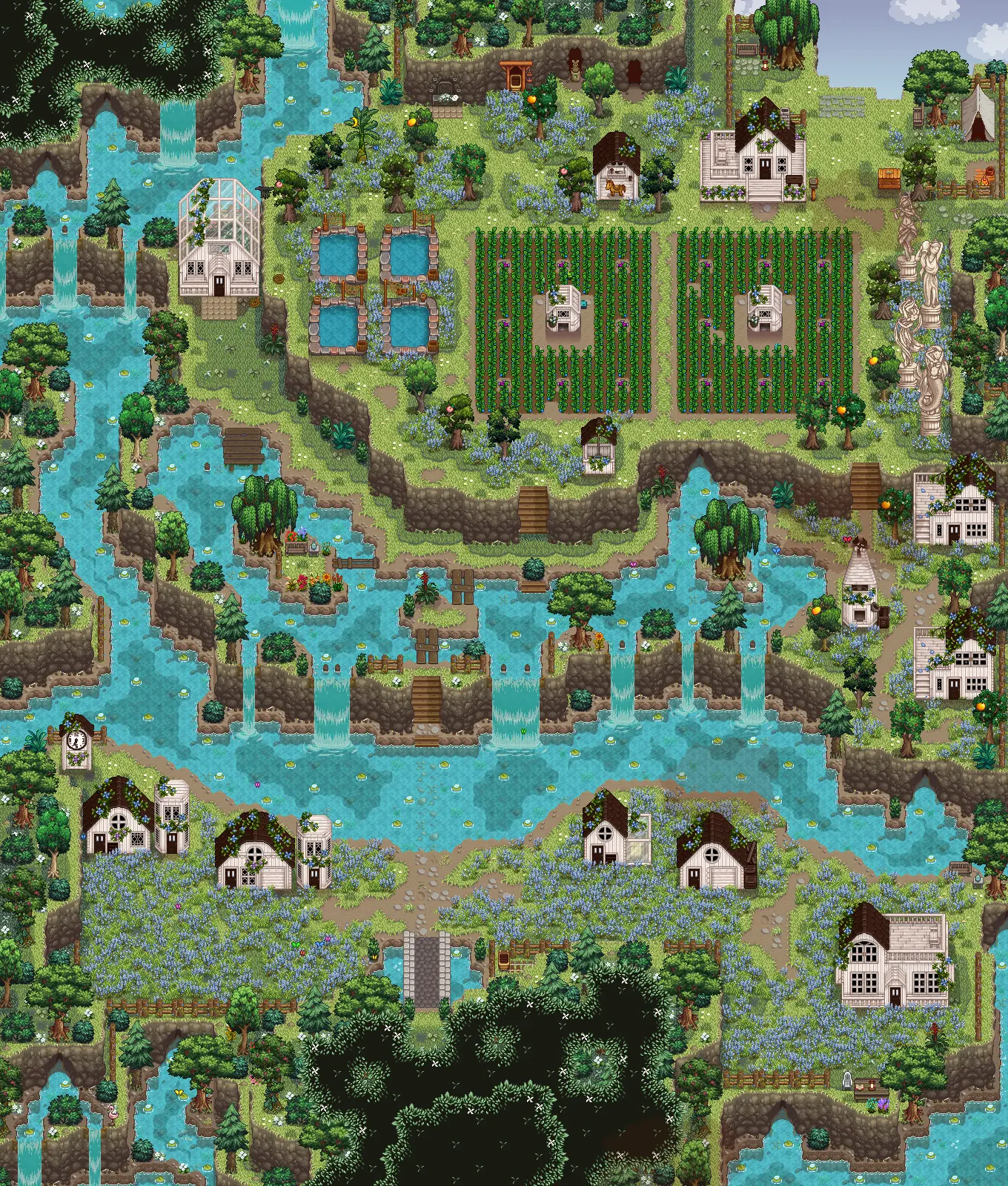 Lnh's Peak Waterfall Farm at Stardew Valley Nexus - Mods and community