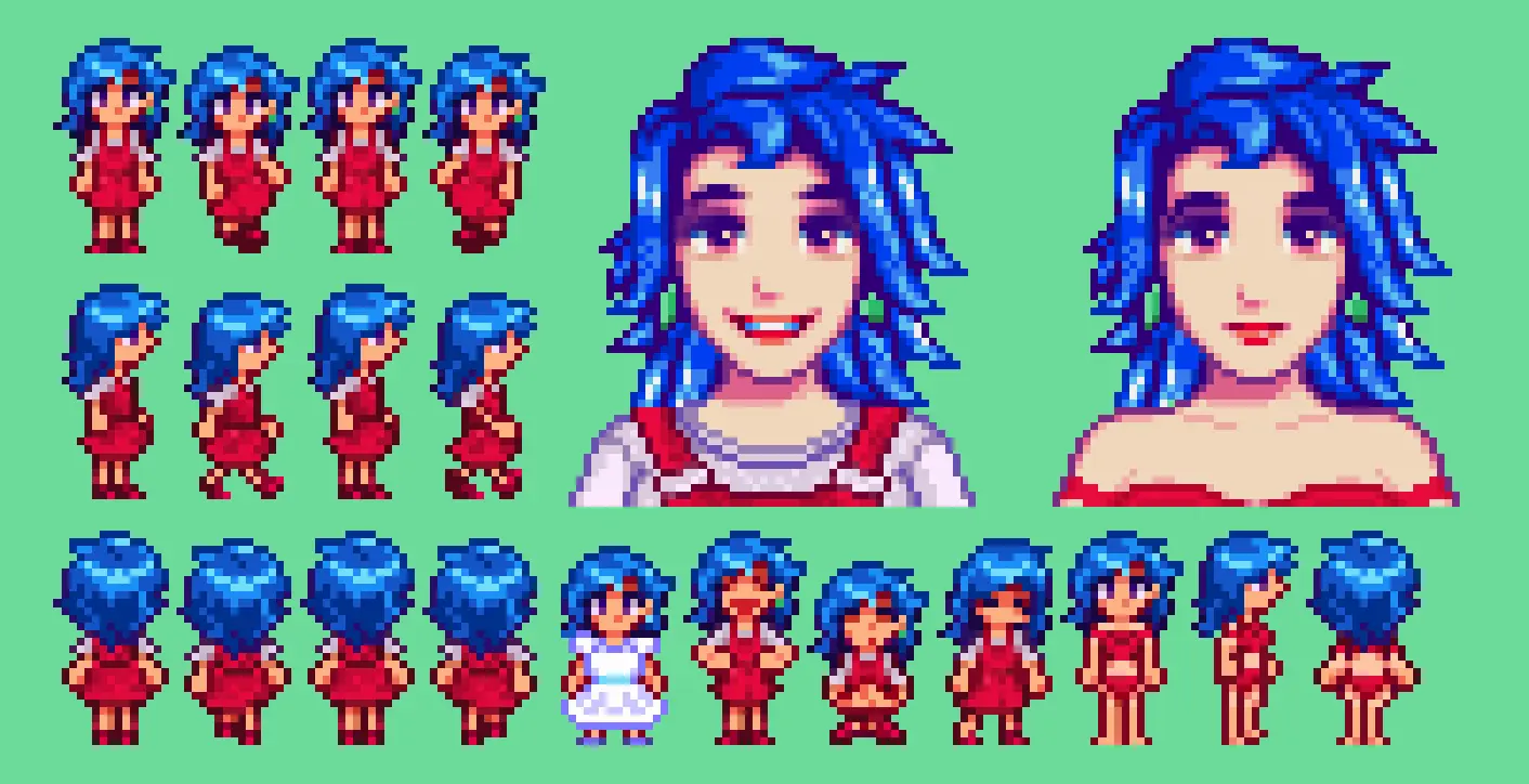 Alex's Sprite Edit - Emily (1.6) at Stardew Valley Nexus - Mods and ...