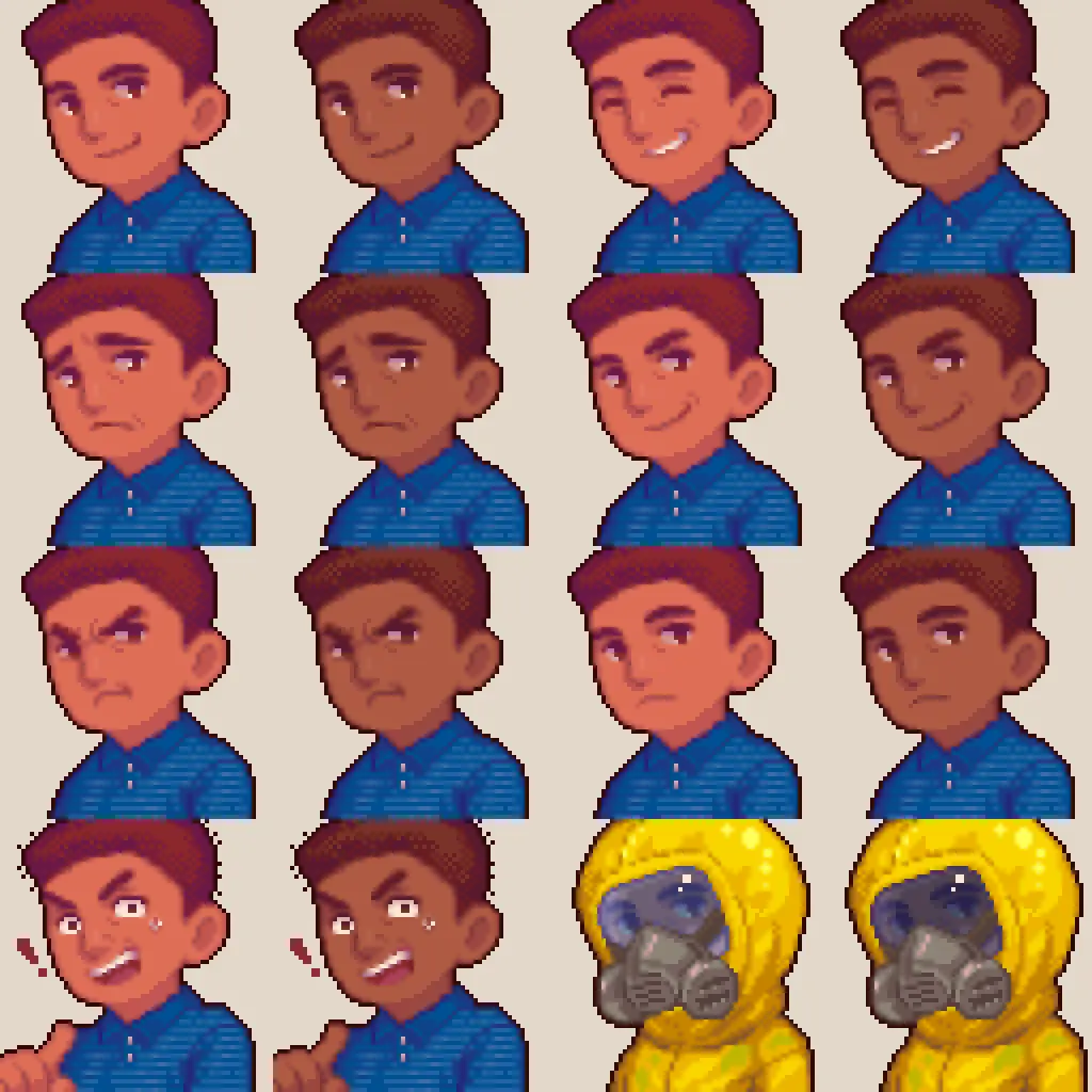 Nyapu S Portraits For Seasonal Outfits Color Edit At Stardew Valley Nexus Mods And Community