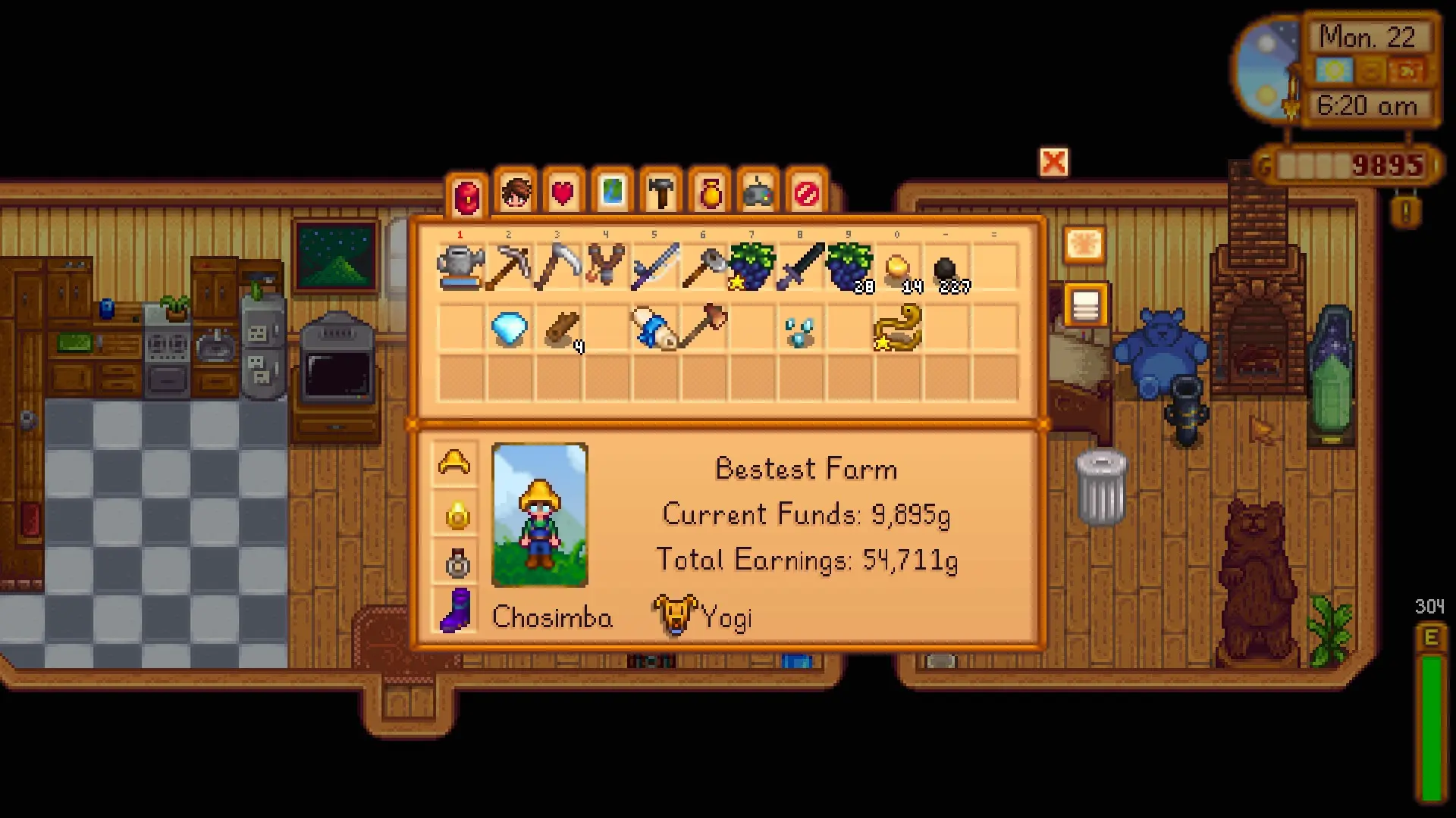 auto sort item bar stardew