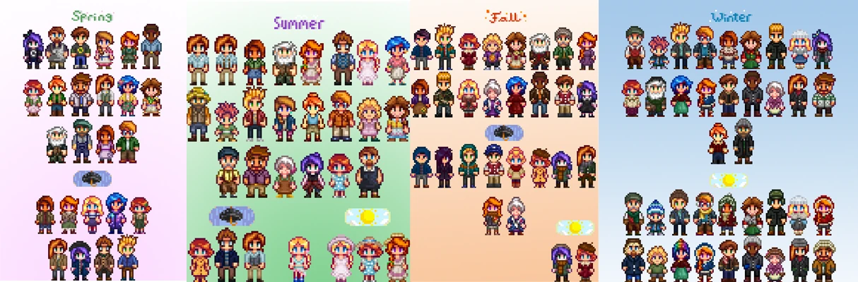 Seasonal Villager Outfits At Stardew Valley Nexus Mods And Community