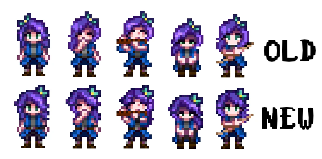 Abigail - Sprite Touchups (CP) at Stardew Valley Nexus - Mods and community