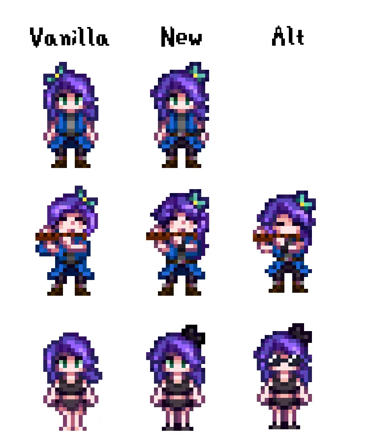 Stardew Valley Abigail Sprite Sheet