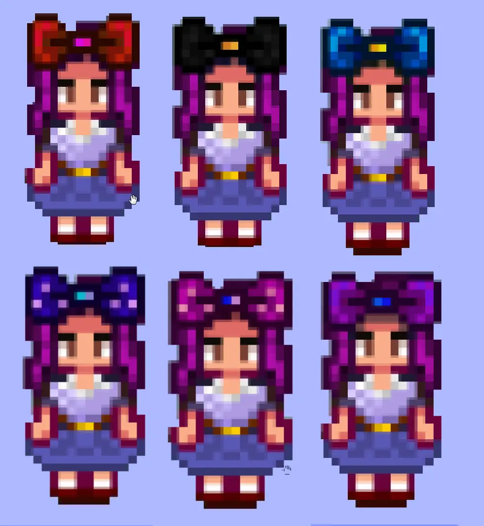 Colourful Hair Bows for Json Assets at Stardew Valley Nexus - Mods and ...