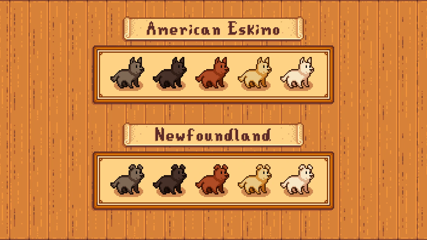 stardew valley dog mod - elle's dog replacements