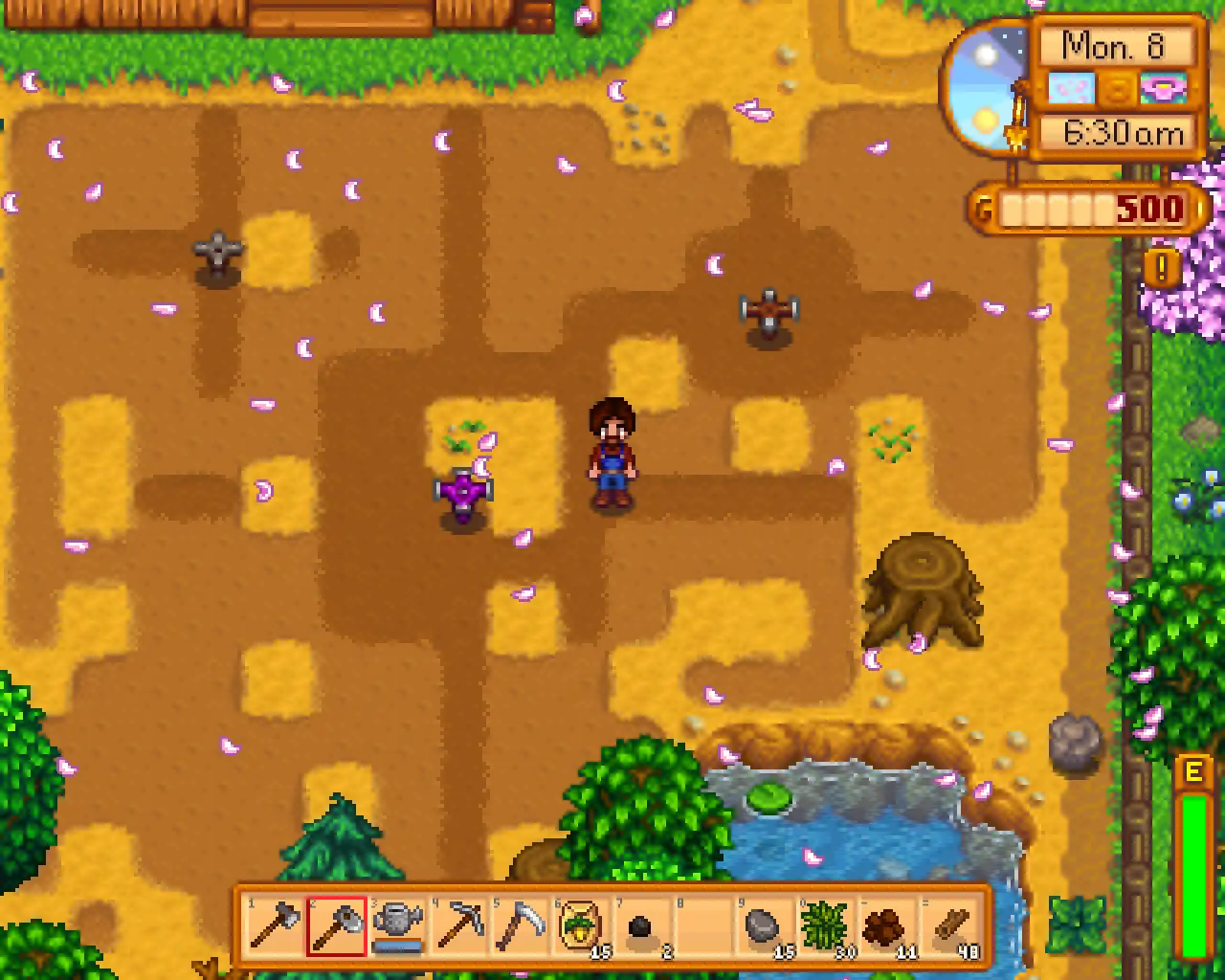 stardew valley iridium sprinkler layout