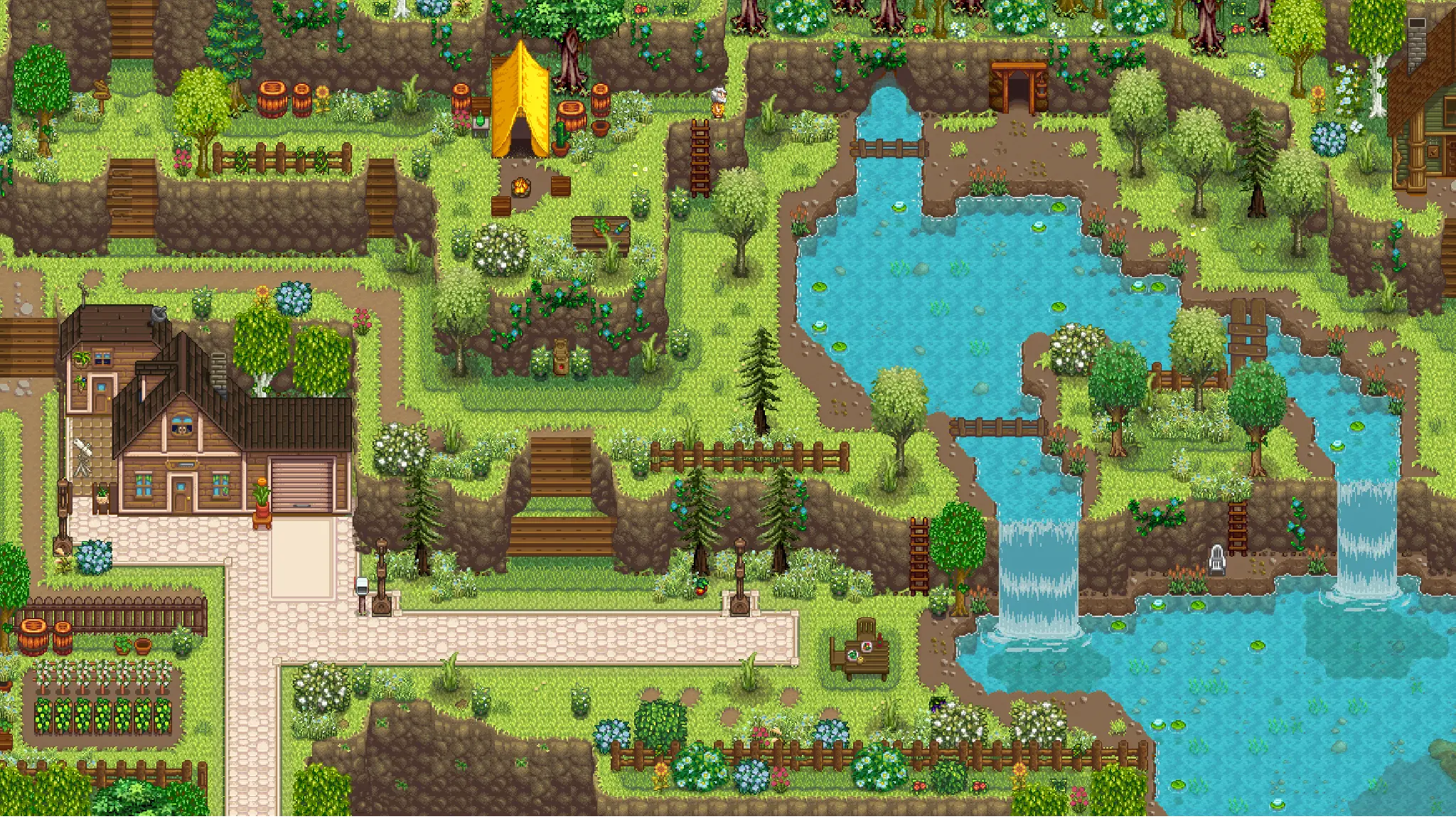 Valley nexus. Stardew foliage redone. Stardew Valley древесина. Stardew Valley домик Джунимо расстановка. Твёрдое дерево Stardew Valley.