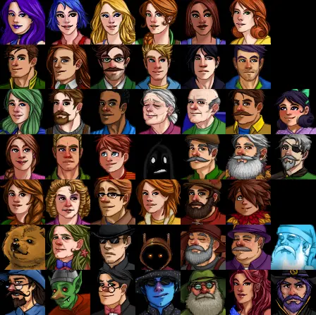 PANDAmoniumPaint's Portraits at Stardew Valley Nexus - Mods and community